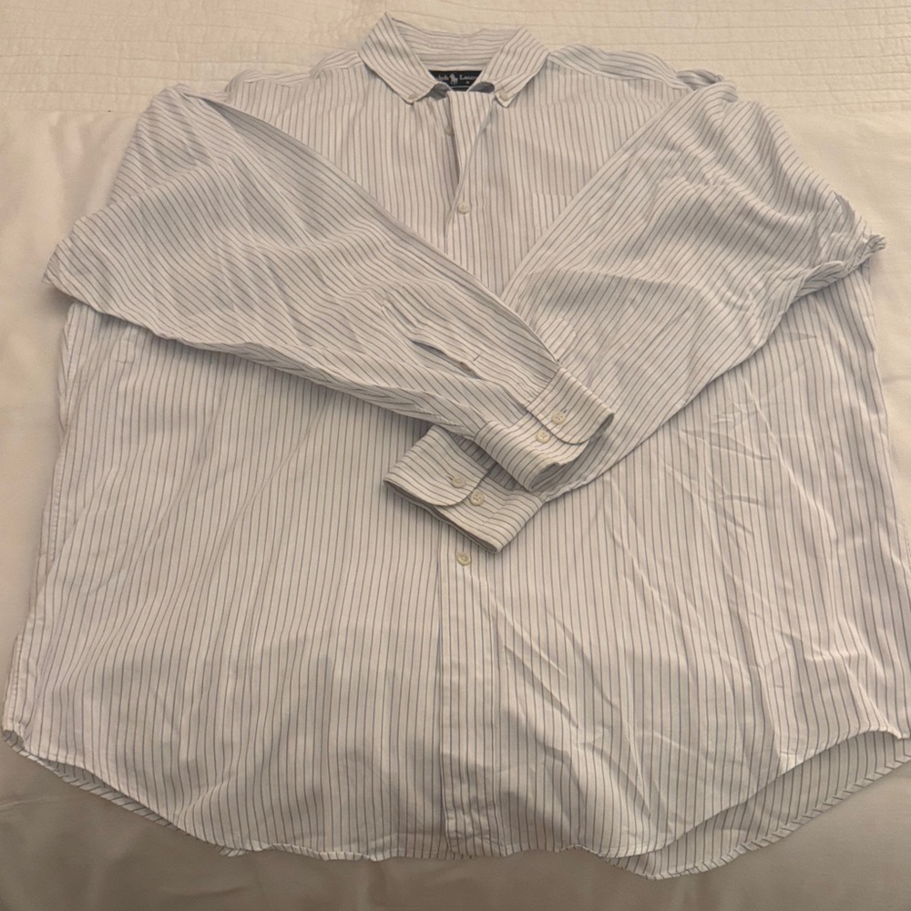 Classic White Striped Men's Shirt